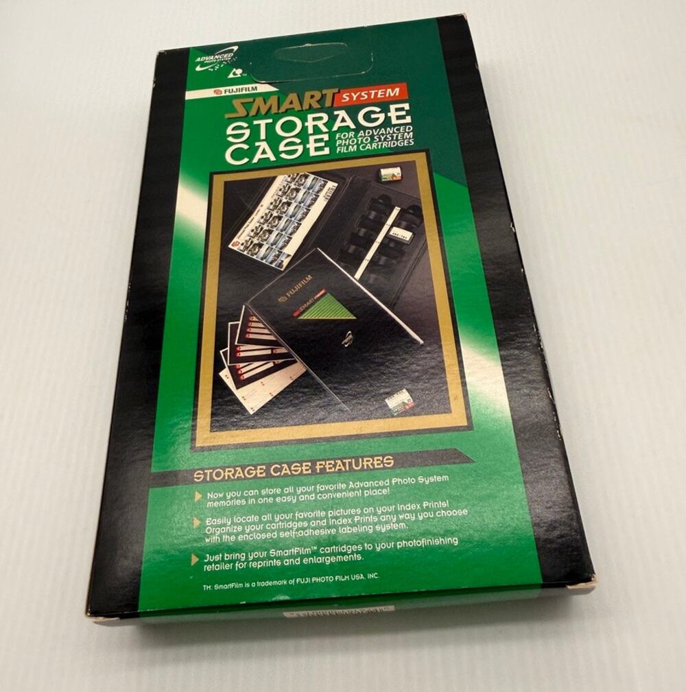 VINTAGE NIB FUGIFILM SMART SYSTEM STORAGE CASE~ADV PHOTO SYSTEM FILM CARTRIDGE